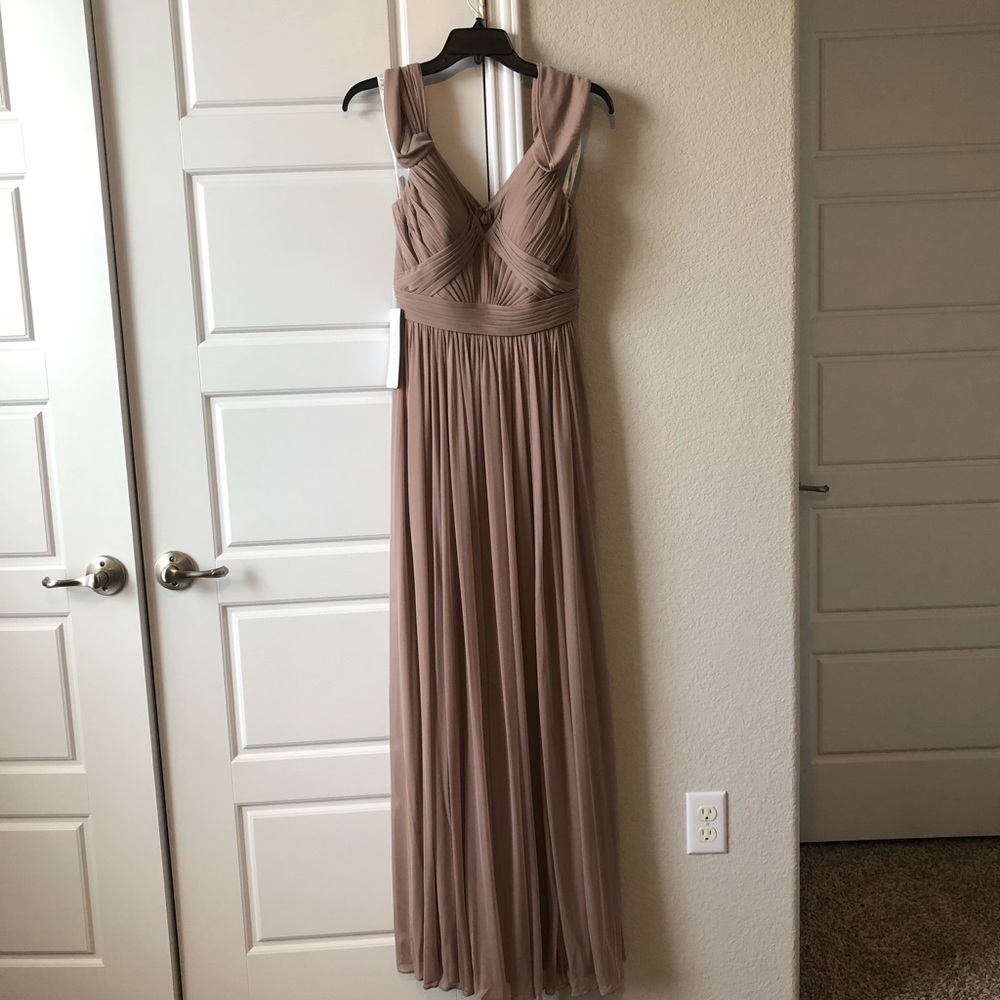 Azazie Taupe Bridesmaid Dress